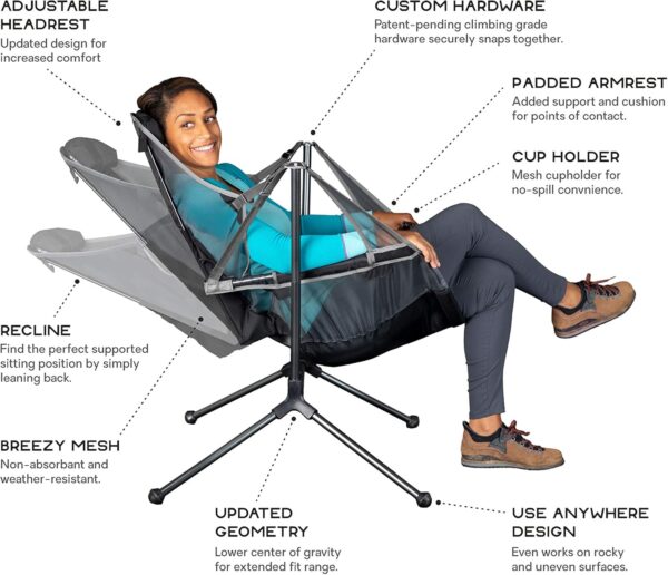 NEMO Equipment Stargaze Reclining Luxury Camping Chair, Oxide - Image 5