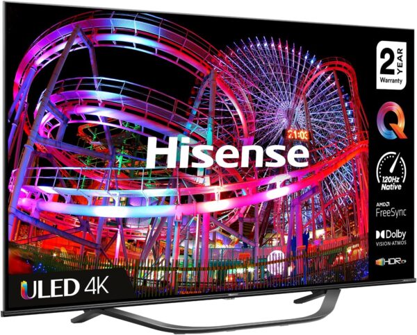 Hisense 55U7HQTUK 55" 600-nit 4K HDR10+ and 120Hz Dolby Vision IQ ULED Smart TV with Disney+, Freeview Play and Alexa Built-in, HDMI 2.1 and Filmmaker Mode, FreeSync Certificated (2022 NEW) - Image 10