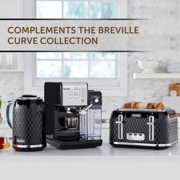 Breville One-Touch CoffeeHouse Coffee Machine | Espresso, Cappuccino & Latte Maker | 19 Bar Italian Pump | Automatic Milk Frother | ESE Pod Compatible | Black [VCF107] - Image 7