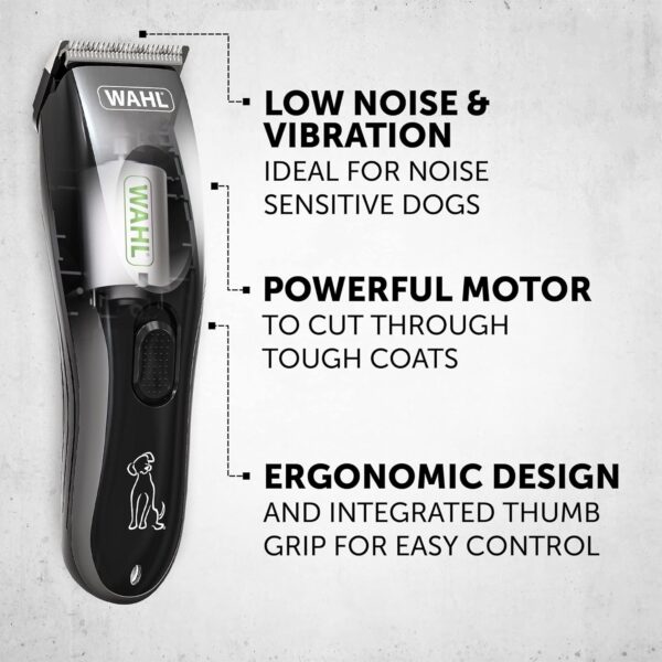 Wahl Rechargeable Pet Clipper Kit, Dog Clippers, Cordless Dog Grooming Kit, Pet Hair Trimmer Set, Low Noise and Vibration, Grooming Pets at Home, Ergonomic Design, Precision Ground Blade - Image 3