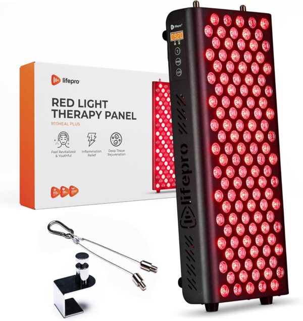 LifePro Red Light Therapy for Body, face - Powerful Near Infrared Light Therapy for Face, Whole Body Relaxation & Health - Thin, Tall & Stable for On-The-Go or at Home Red Light Therapy Panel Device - Image 2