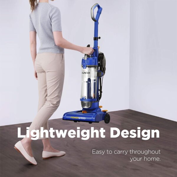 EUREKA Lightweight Powerful Upright Vacuum Cleaner for Carpet and Hard Floor, Blue, PowerSpeed - Image 4