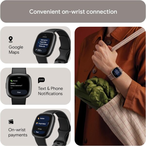 Fitbit Versa 4 Fitness Smartwatch with built-in GPS and up to 6 days battery life - compatible with Android and iOS. - Image 5