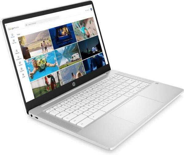 HP Chromebook 14" | Intel Celeron N4120 Processor | 4 GB RAM | 64 GB eMMC | Intel UHD Graphics 600 | HD 16:9 Display | Up to 14hrs battery | Chrome OS |Dual Speakers| Ceramic White | 14a-na0001sa - Image 9