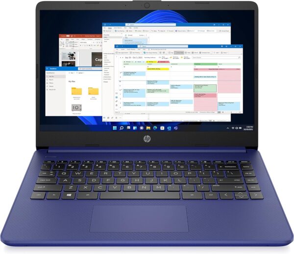 HP Laptop PC 14s-dq0033sa | Intel Celeron N4120 Processor | 4GB RAM | 128GB SSD | 14 inch HD 16:9 display | Windows 11 Home in S Mode | Indigo Blue | Microsoft 365 Personal 12 months included - Image 11