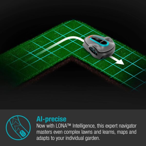 Gardena smart SILENO life 1000 m² robot lawnmower set: Innovative LONA AI technology, controlled via app, SensorControl, for slopes up to 35 per cent, incl. smart gateway, UK version (19702-68) - Image 6