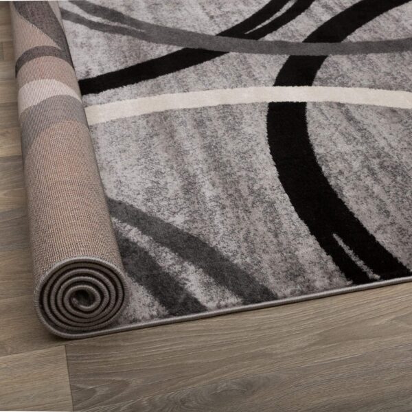 Rugshop Wavy Circles Desing Area Rug 2' x 3' Gray - Image 4