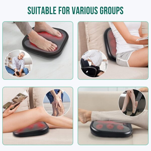 Snailax Shiatsu Foot Massager with Heat for Plantar Fasciitis, 2-in-1 Feet and Back Massager Machine with Deep Kneading, Foot Warmer Massage for Pain and Circulation, Gifts for Men, Women - Image 6