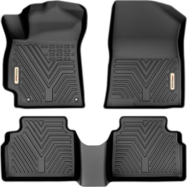 YITAMOTOR Floor Mats Compatible with 2021 2022 Hyundai Elantra, Custom Fit Floor Liner Black TPE All Weather Automotive Car Liner - Image 2