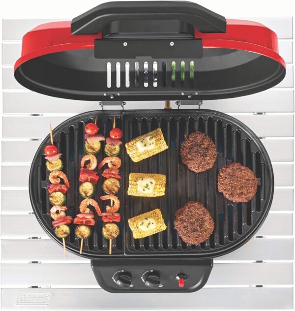 Coleman Roadtrip 225 Portable Tabletop Propane Grill, Red - Image 6