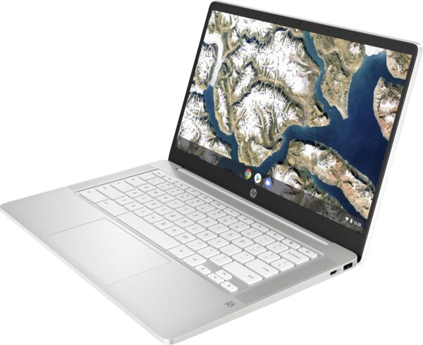 HP Chromebook 14" | Intel Celeron N4120 Processor | 4 GB RAM | 64 GB eMMC | Intel UHD Graphics 600 | HD 16:9 Display | Up to 14hrs battery | Chrome OS |Dual Speakers| Ceramic White | 14a-na0001sa - Image 10