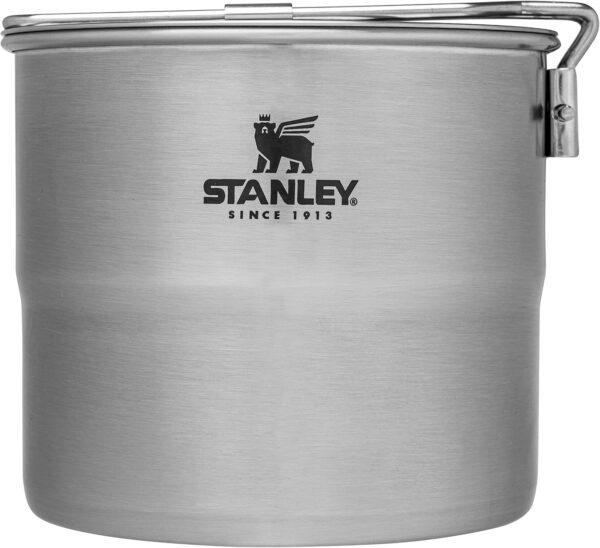 Stanley Adventure Stainless Steel Camping Cooking Set for Two 1.0L / 1.1 QT with Bowls and Sporks - 6 Piece Camp Cook Set - Stainless Steel Pot with Lid - Cookware for Backpacking and Camping - Image 9