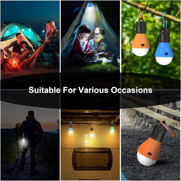 Flintronic Camping Lights, 5PCS LED Tent Lamp, 120 Lumens Camping Light Bulb, Tent Lantern with Clip Hook, Portable Emergency Light for Camping Hunting Hiking Fishing Mountaineering - Image 7