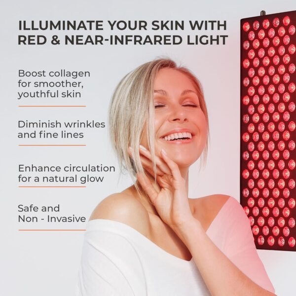 LifePro Red Light Therapy for Body, face - Powerful Near Infrared Light Therapy for Face, Whole Body Relaxation & Health - Thin, Tall & Stable for On-The-Go or at Home Red Light Therapy Panel Device - Image 4