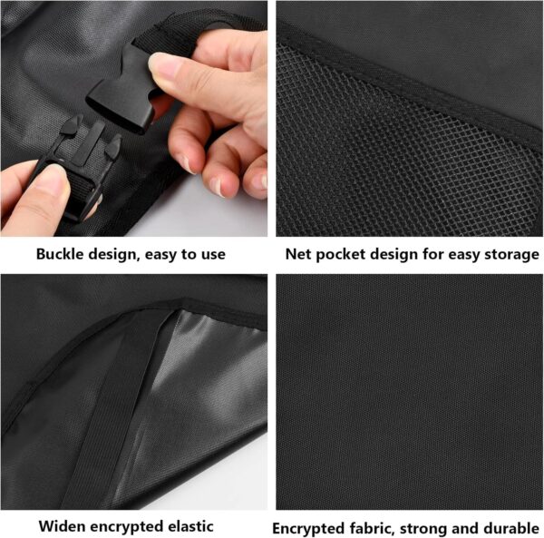 Zsanhua Car Seat Kick Mats, 2 Packs Anti-Dirty Car Back Seat for Kids with Adjustable Strap, Car Seat Protector Cover with 2 Mesh Pockets for Protection of Your Car from Stain, Mud, Scratches - Image 5