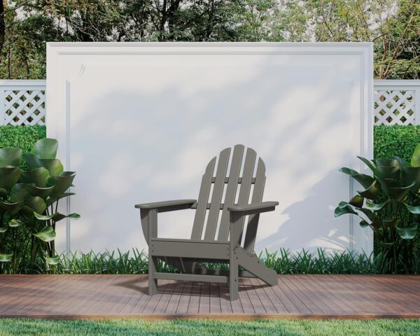 POLYWOOD AD4030GY Classic Outdoor Adirondack Chair, Slate Grey - Image 5