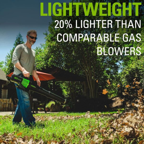 Greenworks Pro 80V (145 MPH / 580 CFM) Brushless Cordless Axial Blower, Tool Only BLB482 - Image 10