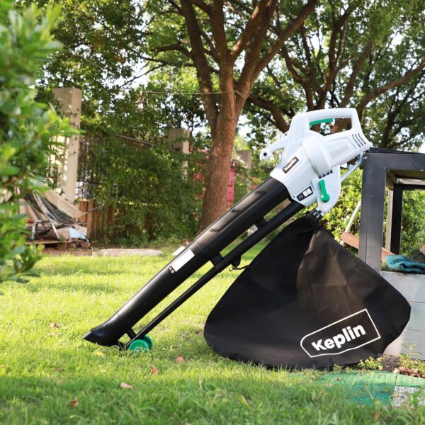 Keplin 3-in-1 Leaf Blower, Garden Vacuum & Mulcher - 3300W, 45L Collection Bag for Easy Clearing of Leafs, Debris & Waste in Garden, Patio & Drive with 12 Meter Cable, Shoulder Strap & Wheels - Image 8