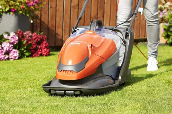 Flymo EasiGlide Plus 360V Hover Collect Lawn Mower - 1800W Motor, 36cm Cutting Width, 26 Litre Grass Box, Folds Flat, 10m Cable Length, Orange and Grey - Image 5