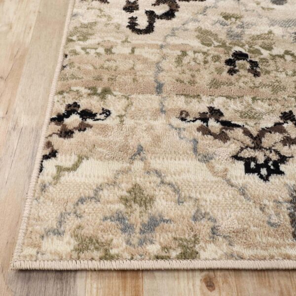 Superior Indoor Area Rug, Jute Backed, Perfect for Entryway, Office, Living/Dining Room, Bedroom, Kitchen, Hardwood Floor, Modern Floral Decor, Caldwell Collection, 2' x 3', Beige - Image 3