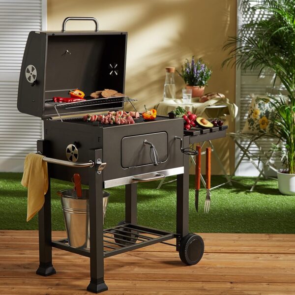 tepro Grillwagen Toronto Click Charcoal Barbecue, Anthracite/Stainless Steel, 56 x 41.5 cm - Image 12