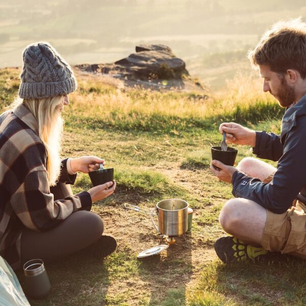 Stanley Adventure Stainless Steel Camping Cooking Set for Two 1.0L / 1.1 QT with Bowls and Sporks - 6 Piece Camp Cook Set - Stainless Steel Pot with Lid - Cookware for Backpacking and Camping - Image 4