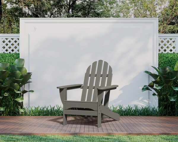 POLYWOOD AD4030GY Classic Outdoor Adirondack Chair, Slate Grey - Image 7