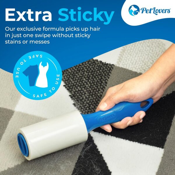 PetLovers Extra Sticky Lint Roller Mega Value Set 450 Sheets for Pet Hair Removal, Dog and Cat Lint Remover 5 Pack - Image 3