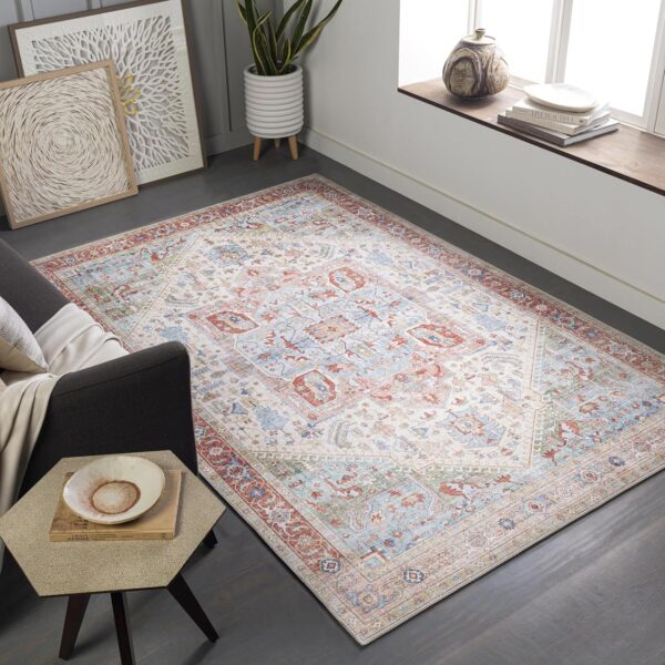 Livabliss Bree Vintage Medallion Area Rug, 5' x 7'6", Beige - Image 9