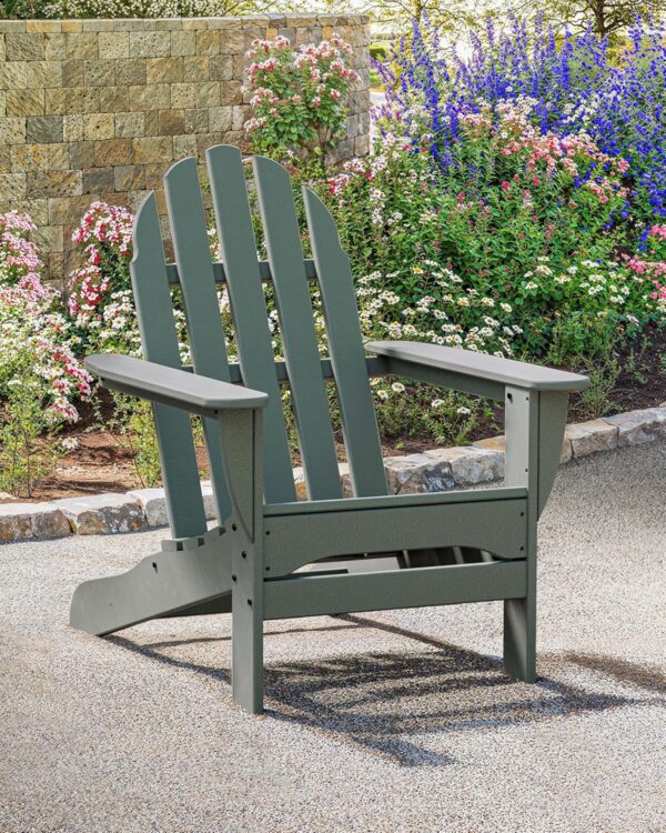 POLYWOOD AD4030GY Classic Outdoor Adirondack Chair, Slate Grey - Image 6