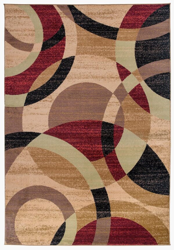 Rugshop Contemporary Modern Circles Abstract Area Rug, 3'3" x 5'3", Multicolor - Image 3