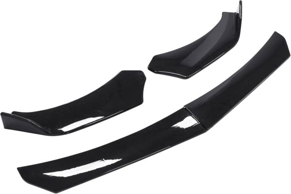 HouYeen Car Front Bumper Lip Spoiler Universal Protection Splitter Body Kit Gloss Black - Image 3