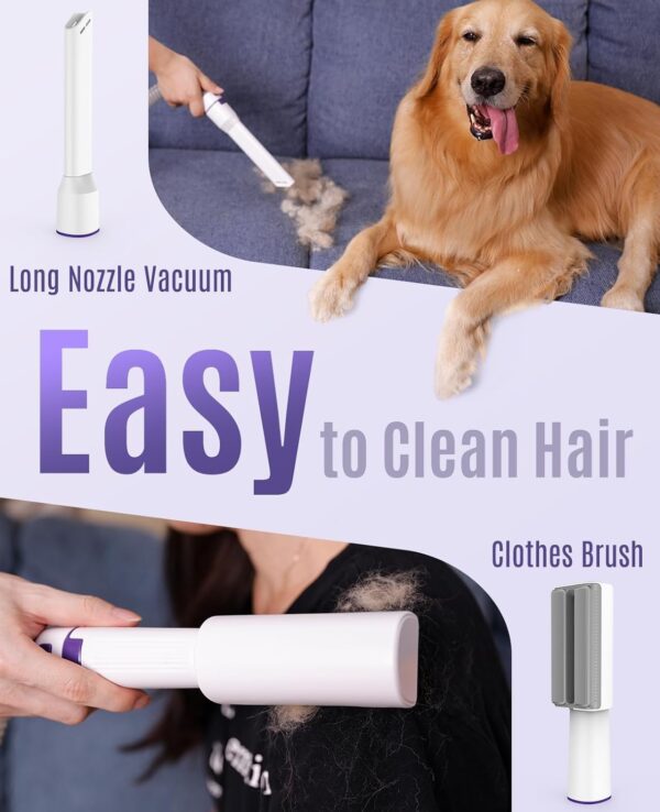 oneisall Dog Grooming Vacuum Kit,Suction 99% Pet Hair,Dog Grooming Brush,Dog Hair Vacuum Groomer with 4 Pet Grooming Tools,Pet Hair Remover - Image 8