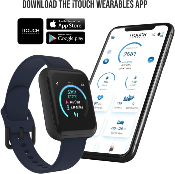 iTouch Air 3 Smartwatch Fitness Tracker for Men Women, with Heart Rate Tracker, Step Counter, Notifications, Sleep Monitor - Image 10