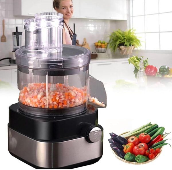 Electric Vegetable Dicer Slicer Grater 3 in 1 Commercial Vegetable Fruit Cutter with Blades, Grater, for Food Processor for Onions Potatoes Carrots Cucumber - Image 2