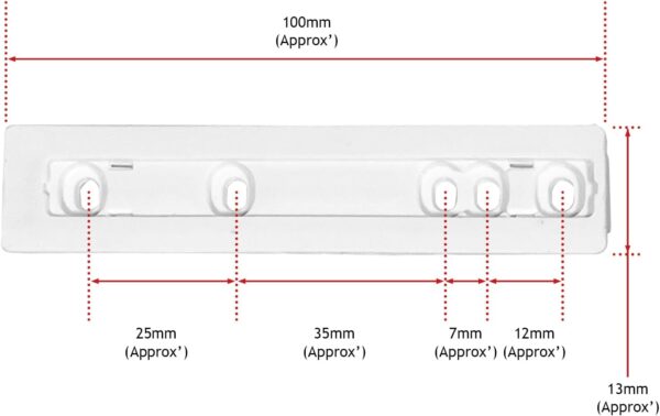 SPARES2GO Door Plastic Mounting Bracket Fixing Slide Kit compatible with Frigidaire Integrated Fridge Freezer/Refrigerator - Image 8