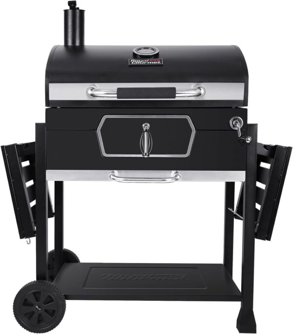 Royal Gourmet CD2030AN 30-Inch Charcoal Grill, Deluxe BBQ Smoker Picnic Camping Patio Backyard Cooking, Black - Image 2