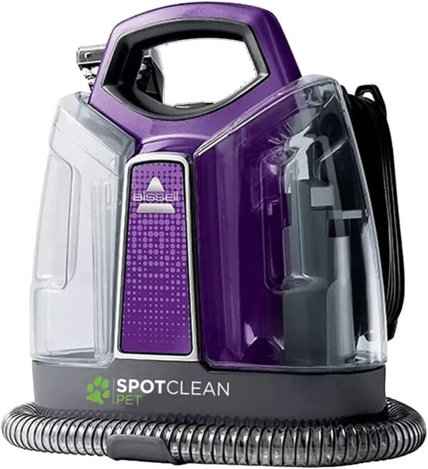 BISSELL SpotClean Pet | Portable Carpet Cleaner | Remove Spots, Spills & Stains with HeatWave Technology | Clean Carpets, Stairs, Upholstery, Car Seats | 36982 | Titanium/Purple - Image 2