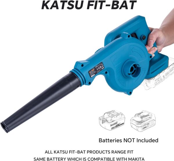 KATSU FIT-BAT 21V Cordless Blower Portable Dust Leaf Blower for Home Garden Lawn Care Blowing Vacuuming Leaves, Car Corner Dust Clearing, No Battery and Charger (Budget) - Image 3