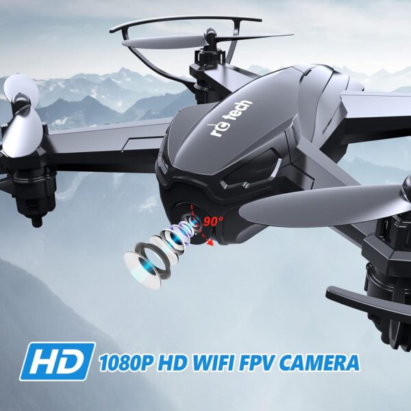 Drone with Camera 1080P HD FPV Live Video Drone with Carrying Case Altitude Hold Headless Mode 3D Flips RC Quadcopter for Beginners with 2 Batteries 20 Mins Flight Time Drones for Beginner Great Gift - Image 4