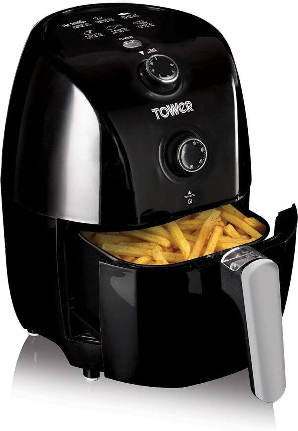 Tower T17025 Vortx Compact Air Fryer with Rapid Air Circulation, 30-Minute Timer, 1.5L, 900W, Black - Image 14