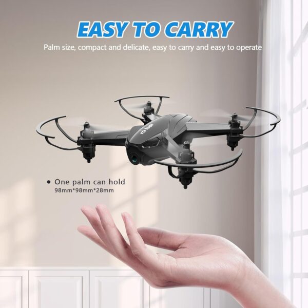 Drone with Camera 1080P HD FPV Live Video Drone with Carrying Case Altitude Hold Headless Mode 3D Flips RC Quadcopter for Beginners with 2 Batteries 20 Mins Flight Time Drones for Beginner Great Gift - Image 7