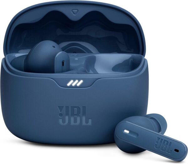 JBL Tune Beam Earphones, Bluetooth and Wireless, Water Resistant and Noise Cancelling with up to 48 Hours Battery Life, in Blue - Image 2