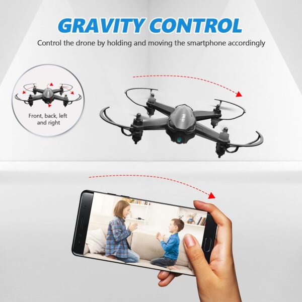 Drone with Camera 1080P HD FPV Live Video Drone with Carrying Case Altitude Hold Headless Mode 3D Flips RC Quadcopter for Beginners with 2 Batteries 20 Mins Flight Time Drones for Beginner Great Gift - Image 8