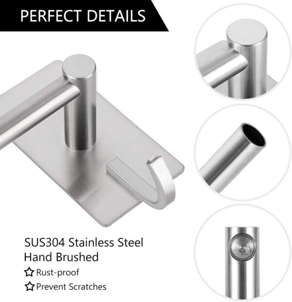 JS Towel Rail Wall Mounted 80CM Bathroom Towel Holder SUS304 Stainless Steel Hand Towel Rack Modern Home Decor Bath Towel Hanger Hardware Accessories - Image 4