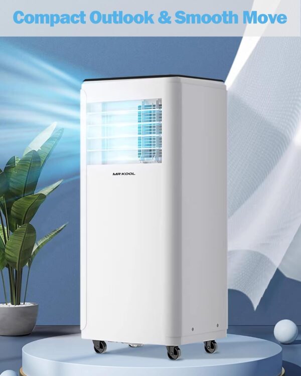 Portable Air Conditioner Unit 9000 BTU 4-in-1 Dehumidifier Ventilation Conditioning Cooling Fan with 2 Speeds with Digital Display & Remote Control Window Kit 24 Hour Timer for Room Up to 269sq.ft - Image 7