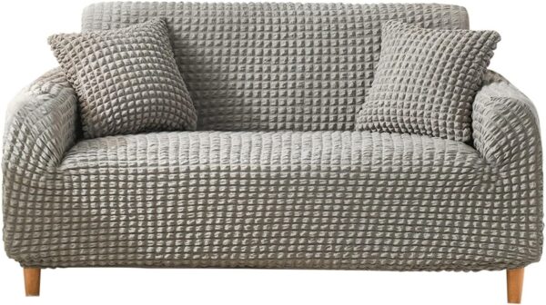 GODENI Luxurious Seersucker Fabric Decorative Sofa Cover Elastic Chaise Longue Living Room 1 2 3 4 Seater Adjustable Modern Furniture sofa set (Color : D-07, Size : 3-seater 190-230cm) - Image 2