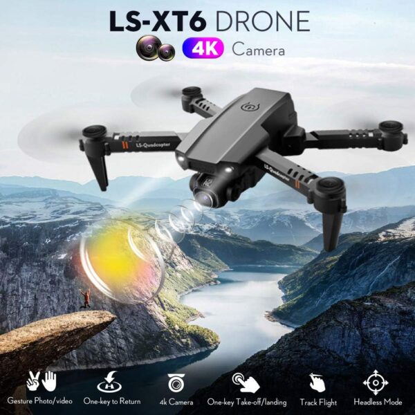 Drone with Camera 4K,Drone Dual Camera Track Flight Gravity Sensor Gesture Photo Video Altitude Hold Headless Mode RC Quadcopter for Adults Kid - Image 3