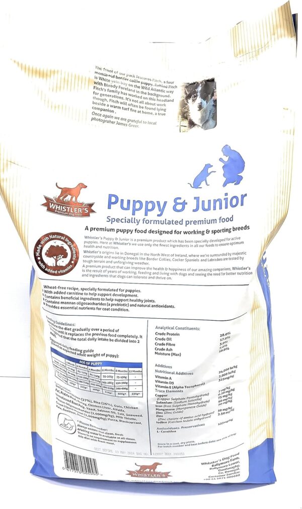 Whistler's Puppy & Junior, Hypoallergenic puppy dry food for all breeds 12kg - Image 3