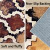 USTIDE Brown Vintage Area Rug Large Superior Indoor Rug Large Low Pile Living Room Rug Modern Geometric Rug Nonslip Washable Rug for Dining Room/Entryway/Workplace,120x180cm - Image 7